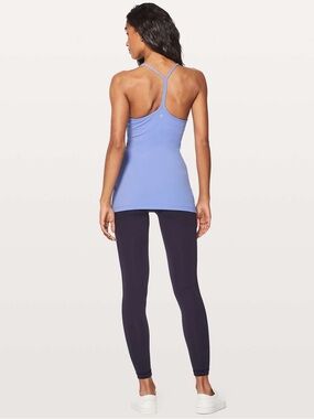 Lululemon Power Pose Tank Top Periwinkle Lavender Blue Yoga Workout Size 2